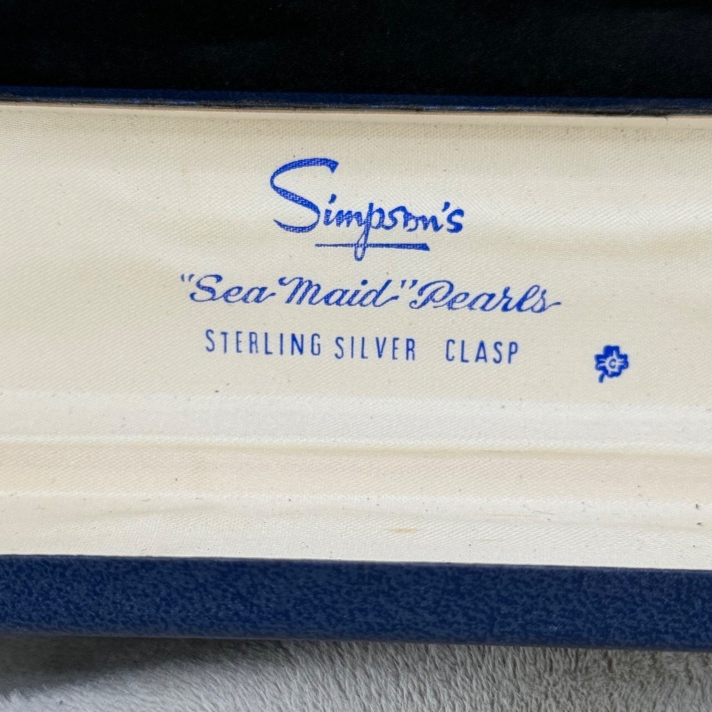 Vintage Simpsons Presentation Watch Box Blue Sea Maid Pearls Necklace Case